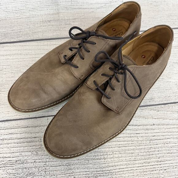 Clarks Men\'s Taupe Unstructured Un Elott Lace Up Nubuck Shoes Size 11.5 main image 6